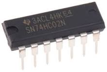 IC GATE NOR 4CH 2-INP 2V ~ 6V 14DIP THT (SN74HC02N)