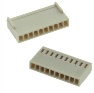 CONN 10P(1x10) 2.54mm 180° FEMALE WHITE  (L-KLS1-2.54-10-H)