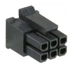 CONN RCPT HSG 6P 3mm BLACK FEMALE  - BYTE 27860  - 0430250600