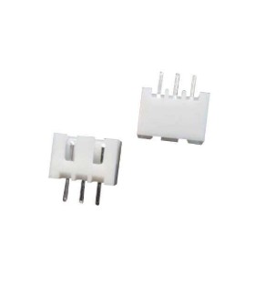 CONN. T.B. 3P(1x3) 2.5mm 180° MALE WHITE THT (*)