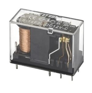 RELAY POWER 5A 12VDC 2FormC PCB TYPE TRANSPARENT THT - BYTE 28475  - HLS-14F3L-DC12V-C