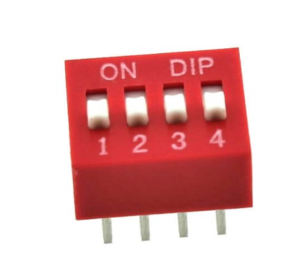 SWITCH 4P 25mA 24V SPST V/T THT (L-KLS7-DST-04-R-00)