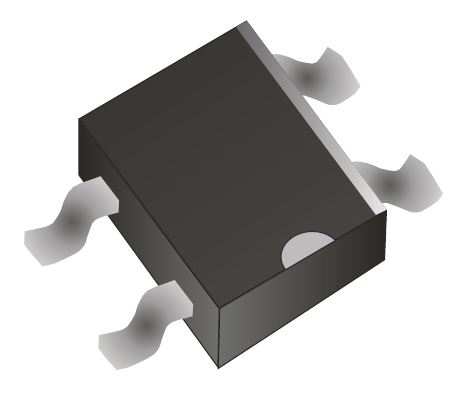 DIODE BRIDGE 1000V 0.5A 4-SMD  (MB10S-F1-0000 )