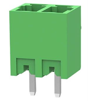 TERM 2P 3.81mm 180C GREEN CLOSED MALE THT - BYTE 28762  - ZB15EDGV-3.81-2P-G01