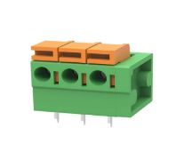 TERMINAL BLOCK 3P 5.08mm GREEN PCB SPRING TYPE THT - BYTE 29000  - EX142R-5.08-03P