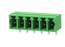 TERMINAL BLOCK 6P 3.81mm 90C GREEN CLOSED MALE THT (EX15EDGRC-3.81-06P)