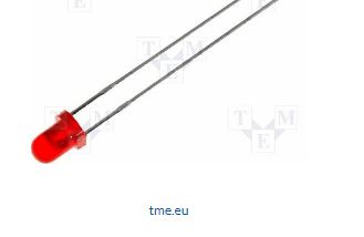 LED RED (3mm) 22mA, 14V THT (L-36BID )