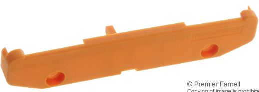 BOX END PLATE, ORANGE, PA 66, TERMINAL BLOCK THT (1185060000)