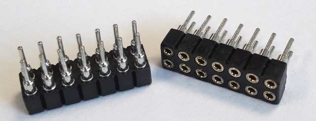 PIN HEADER 14P (2x7) 2.00mm FEMALE THT V/T  (DS1002-02-2X7-B-T1-F6)