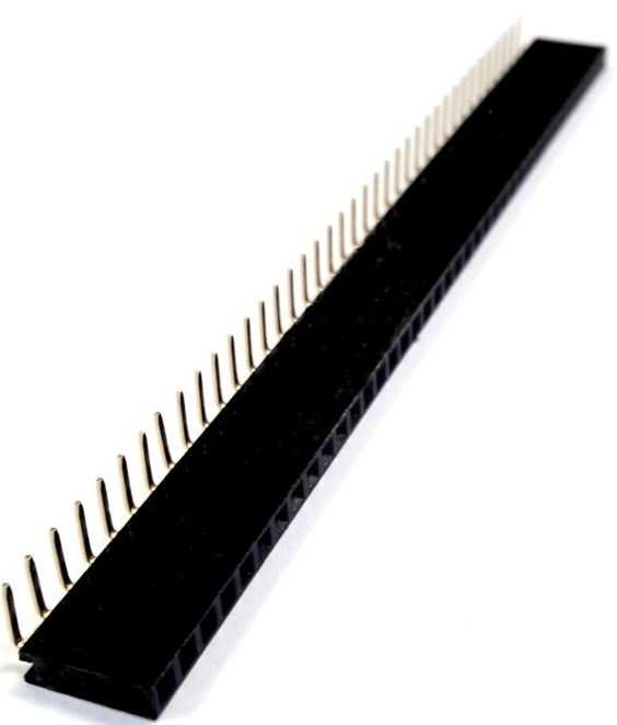 HEADER  40P (1x40) 2.54MM FEMALE R/A TRAY THT (DS1024-1X40R2 )