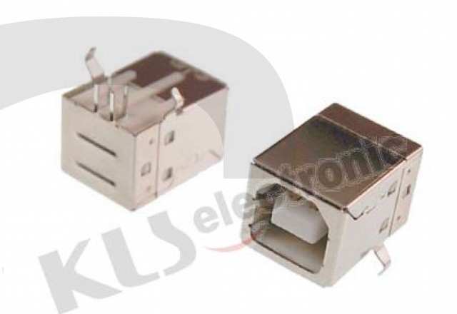 CONN USB B TYPE FEMALE 90C THT (L-KLS1-151-W)