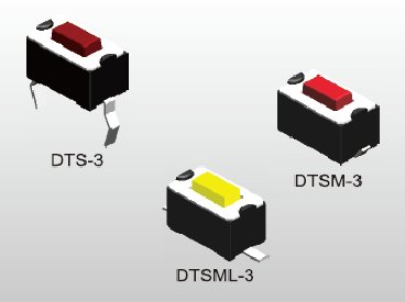 SWITCH TACT 6.00X3.50 4.30mm 320gF V/T THT (DTS-31S-V-B)