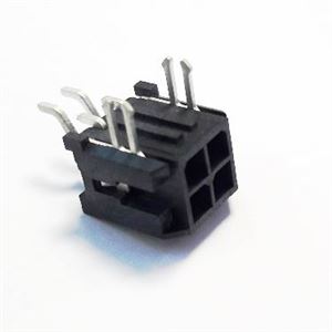 CONN MX3.4PIN(2X2) BLACK 90* MALE SMD - BYTE 05887  - L-KLS1-XM1-3.00-2x02-RMT  