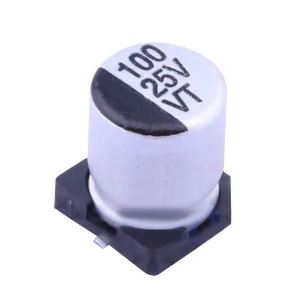 CAP EL 100uF 25V 6.3x7.7mm SMD  - BYTE 06564  - VT1E101M-CRE77