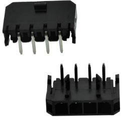 CON.T.B.3.00MM 4PIN(1X4) MALE THT R/A BLACK (L-KLS1-XM1-3.00-1X04-R)