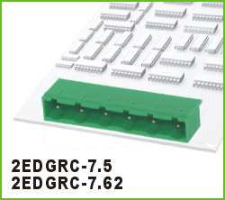 TERM 3P 7.62MM 90* GREEN CLOSED MALE THT (2EDGRC-7.62-03P-14-00AH)