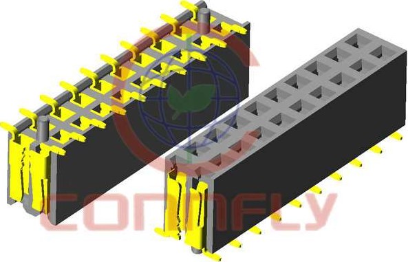 FEMALE HEADER 16PIN(2x8) 2.54mm V/T TRAY SMD (DS1023-11-2X8B8XTX)