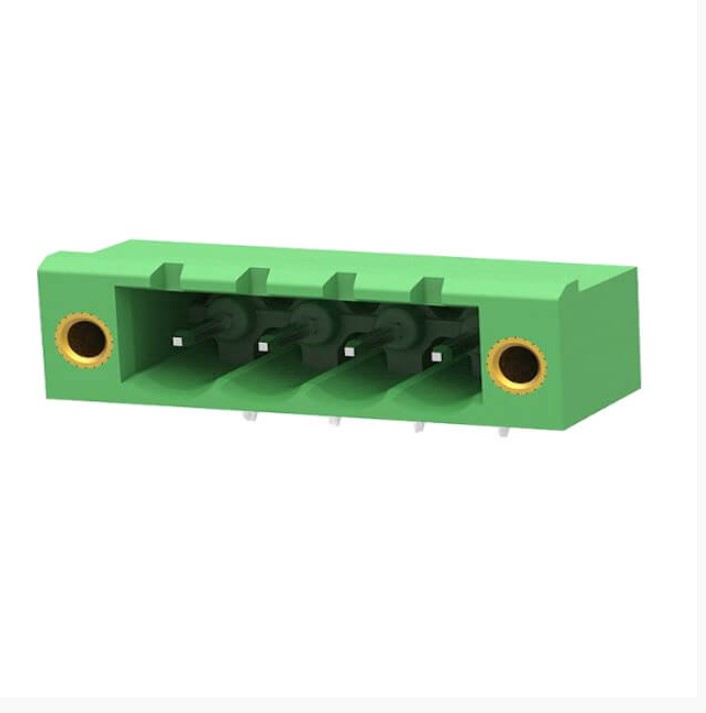 TERM 4P 5.08MM 90* GREEN CLOSED MALE SCREW MOUNT THT (2EDGRM-5.08-04P-14-100AH)