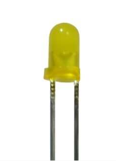 LED YELLOW 3mm THT (*)