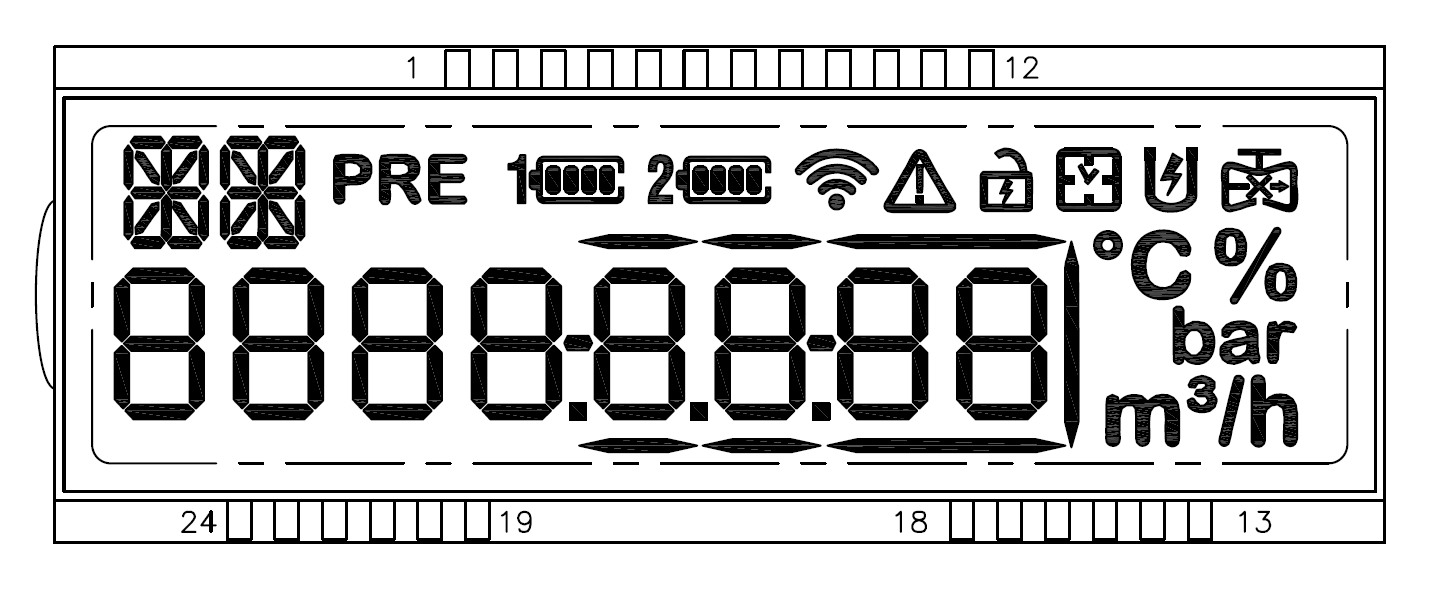 LCD 24P 22x71mm HTN POSITIVE TFT DISPLAY (MTD716FA-V1)