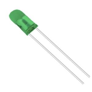 LED GREEN DIFFUSED 3mm 40mcd 25° THT - BYTE 09266  - 3004G6D-PLS