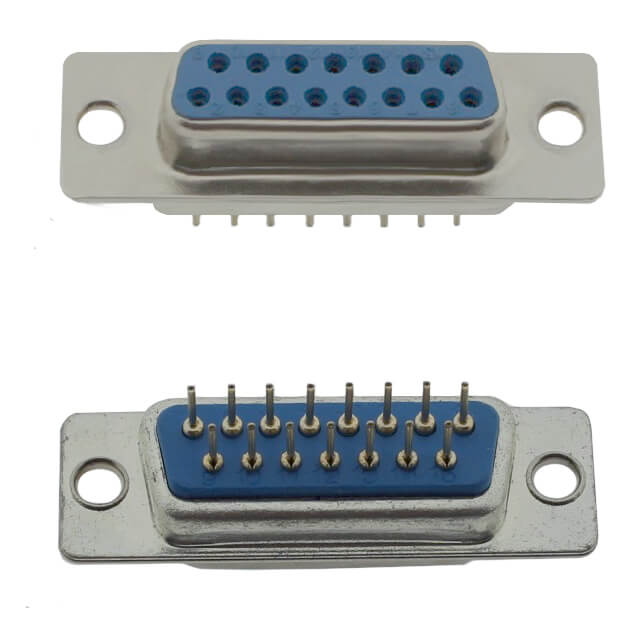 CONNECTOR DSUB 15PIN 180C PCB TYPE FEMALE THT (DS1034-15FUNSISS)