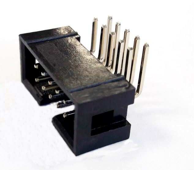 HEADER BOX 10PIN 2X5 2.54mm 90* MALE THT (DC3-10PL )