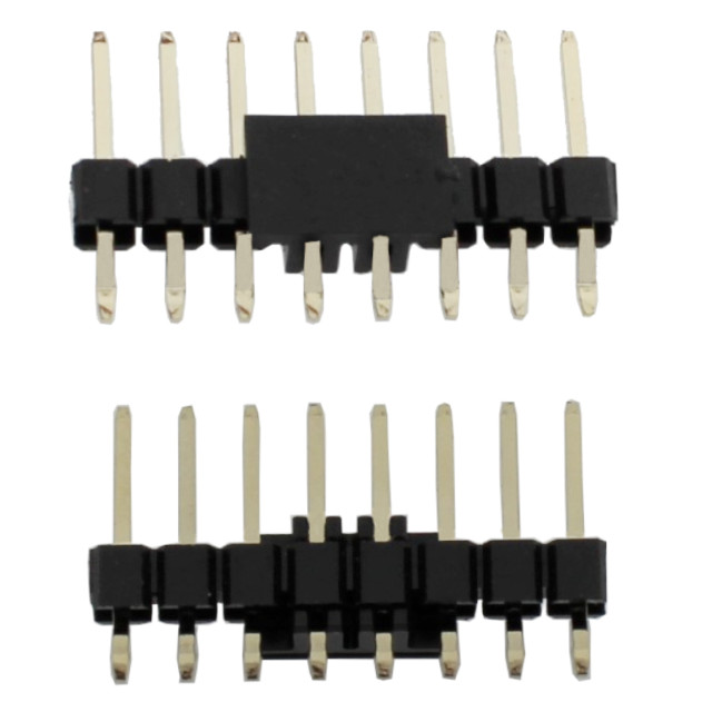 PIN HEADER 8P(1x8) 2.54mm MALE R/A SMD (L-KLS1-207A-1-08-TC-3X6)