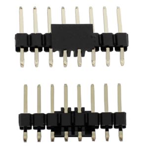 PIN HEADER 8P(1x8) 2.54mm MALE R/A SMD - BYTE 09332  - L-KLS1-207A-1-08-TC-3X6