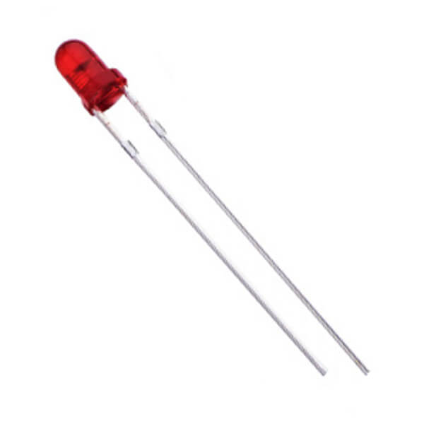 LED RED DIFFUSED 3mm 30mcd 35° THT  (3R4HD-7)