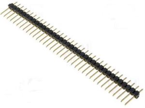 HEADER 40P (1X4) 2.54MM 23mm 180* MALE THT - BYTE 09377  - *