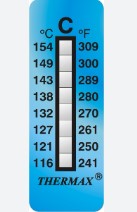 SICAKLIK ÖLÇÜM ETİKETİ 116-154°C (THERMAX 8 LEVEL C)
