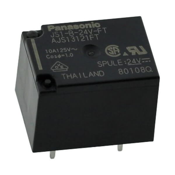 RELAY POWER 10A 12VDC ULTRA MINI PCB TYPE THT (JS1-B-12V-FT)