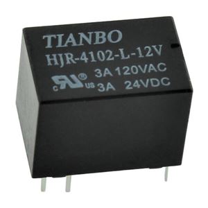 RELAY POWER 3A 12VDC 1FormC THT - BYTE 14164  - HJR-4102-L-12VDC-S-Z