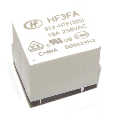 RELAY POWER 10A 12VDC 1FormA CLASS F THT (HF3FA/012-HTF(335))