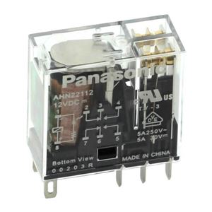 RELAY 5A 12VDC WITH LED 2PNC THT - BYTE 14315  - AHN22112