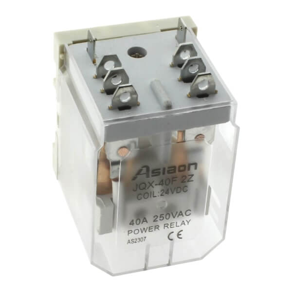 RELAY 40A 24VDC DPDT (2Form C) SCREW MOUNTING THT (JQX-40F-2Z-DC24V)