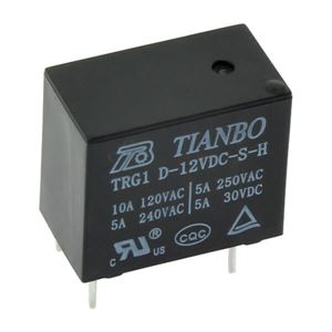 RELAY 3A 12VDC 1 FORM C THT - BYTE 14342  - TRG1-D-12VDC-S-Z