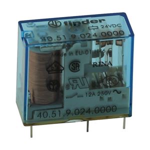 RELAY POWER 10A 24VDC FINDER THT - BYTE 14396  - 40.51.9.024.0000