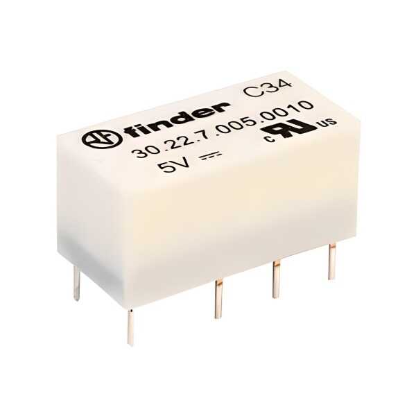 RELAY TELECOM 2A 5VDC DPDT (2FormC) THT (30.22.7.005.0010)