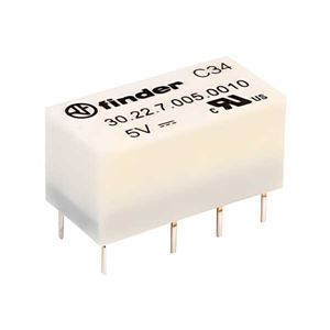 RELAY TELECOM 2A 5VDC DPDT (2FormC) THT - BYTE 14441  - 30.22.7.005.0010