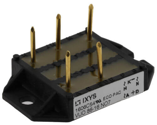 DIODE BRIDGE 86A 1600V 3PH IXYS CHASSIS (VUO86-16NO7)