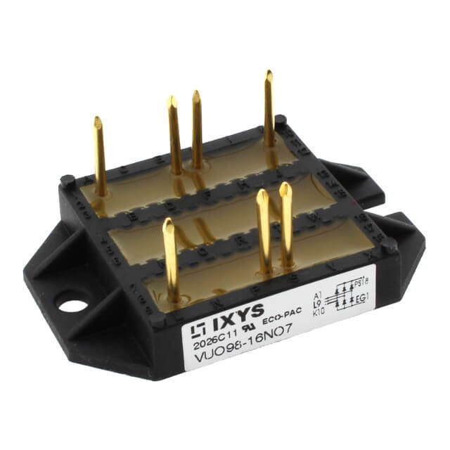 DIODE BRIDGE 100A 1600V 3PH IXYS CHASSIS (VUO98-16NO7)