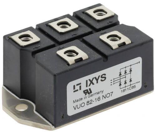 DIODE BRIDGE 88A 1600V 3PH IXYS CHASSIS (VUO82-16NO7)