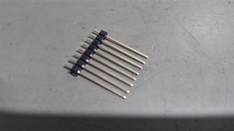 HEADER 1x8 2.54mm 180* 23mm GOLD MALE THT (NO NAME)